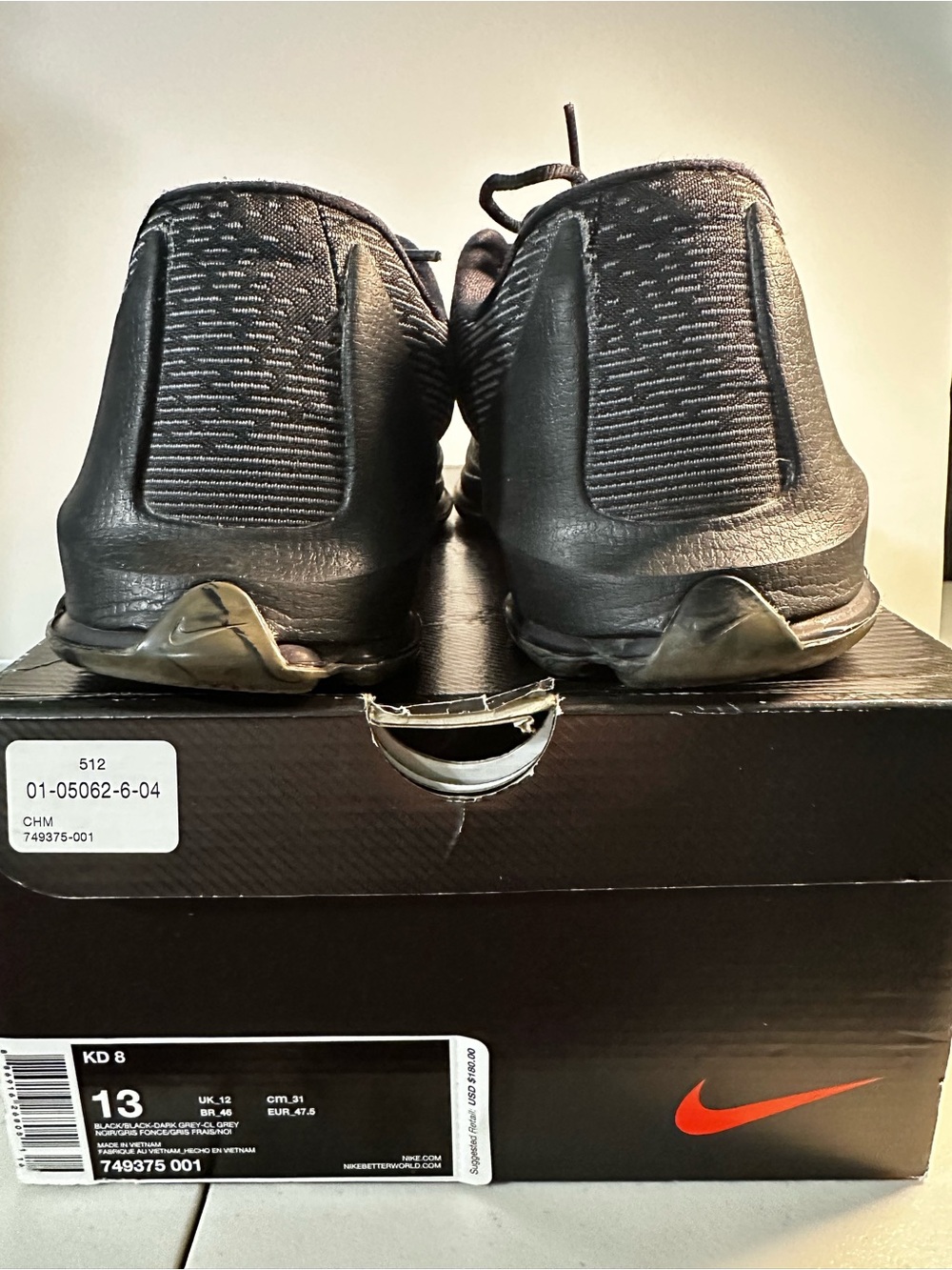Nike KD 8 Men's Black Athletic Sneakers
